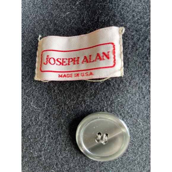 Joseph Allen Made in USA Vintage Peacoat Black Wool Blend READ - Picture 7 of 7